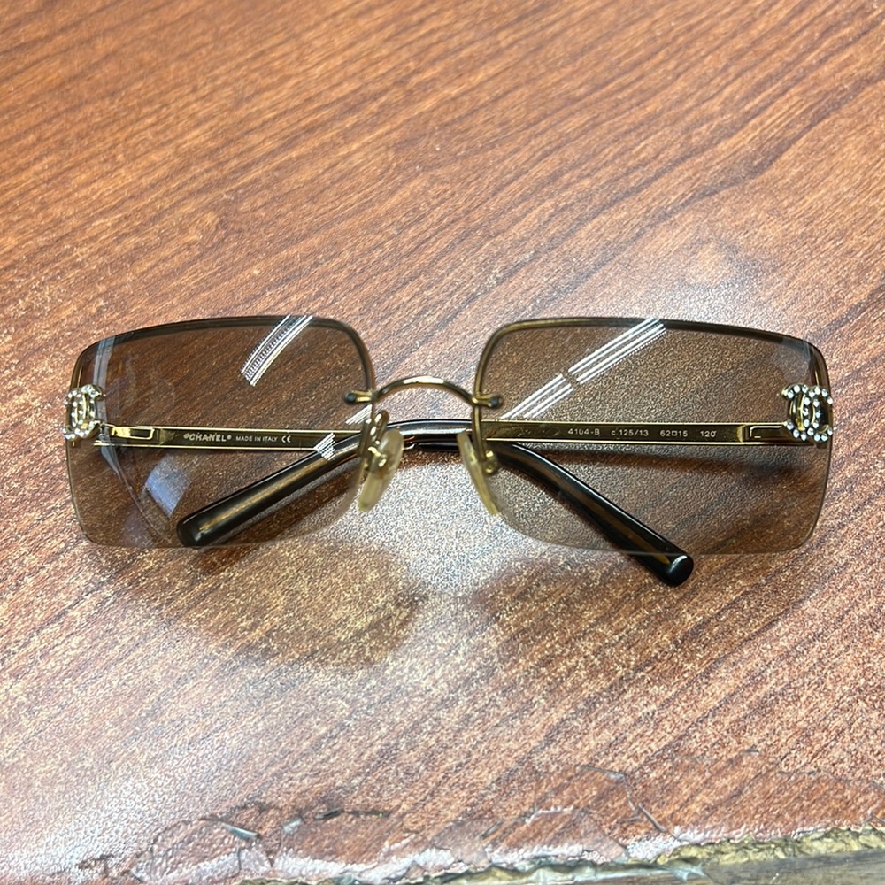 Chanel 4104-B Sunglasses, lightly used, no box, authenticity guaranteed.